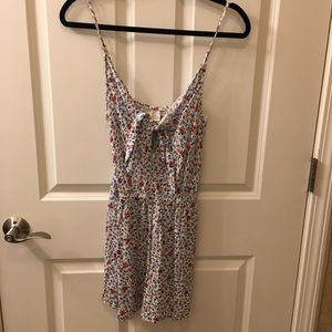 Mini Chica Tie Front Floral Romper